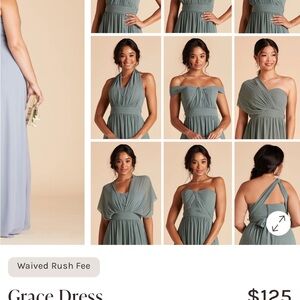 Birdy Grey convertible bridesmaid dress in dusty blue M